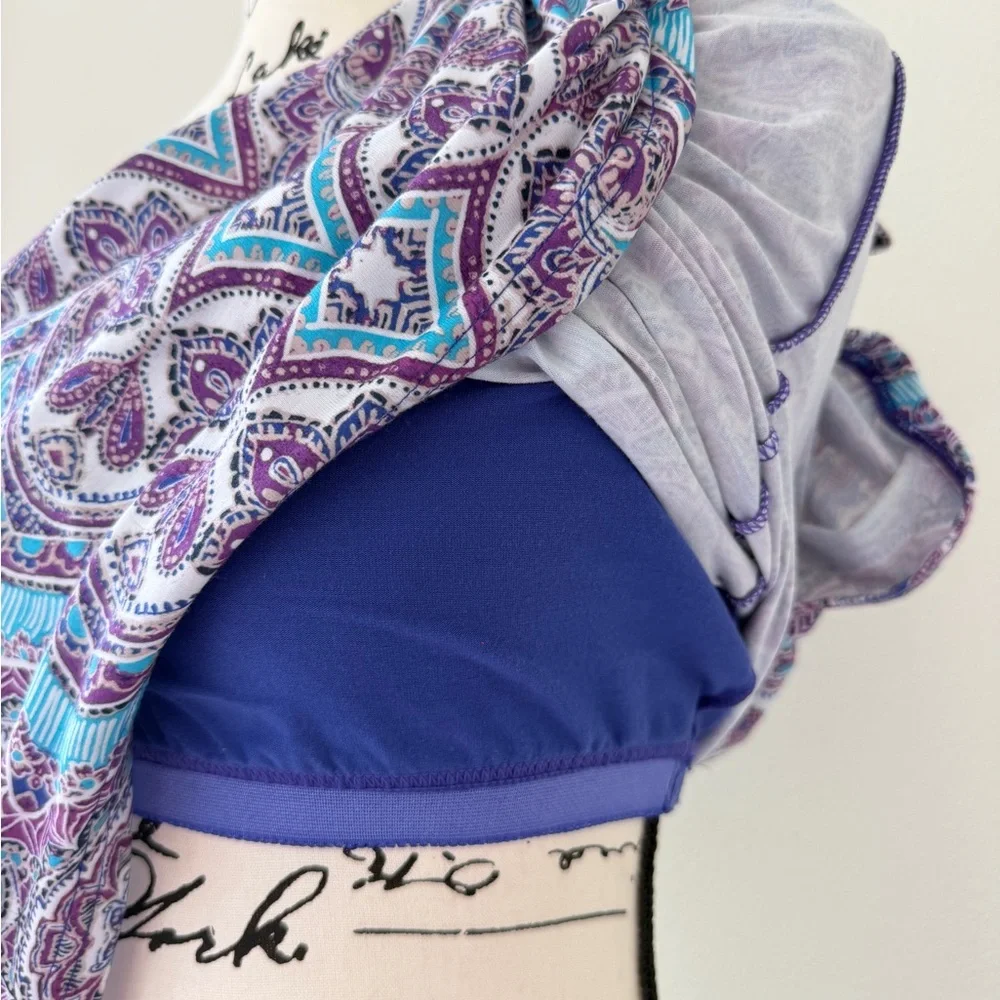PrAna Paisley Geometric Cross-Back Dress Built Bra Mandala Sz XL Quinn Casual - Picture 8 of 11